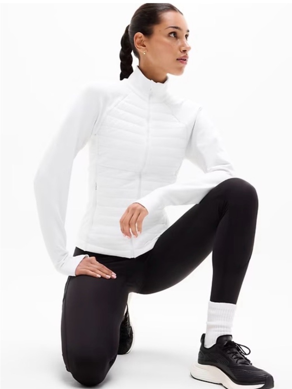 Athleta White Flurry Force Insulated Jacket